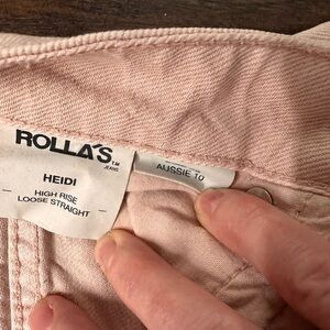 ROLLA'S Heidi High-Rise Loose Straight Jeans - Blush Pink